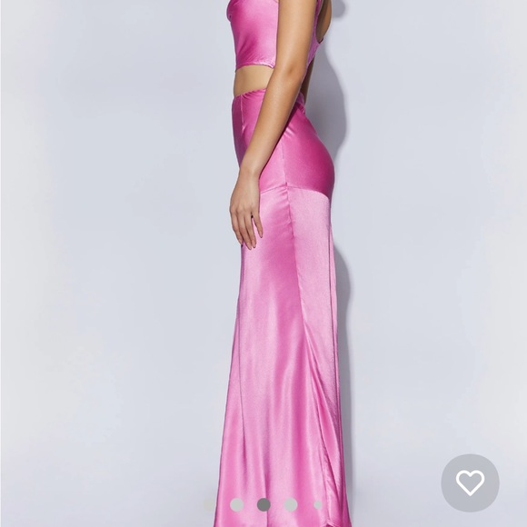 Poppy Satin Maxi Skirt - Pink - Picture 4 of 7